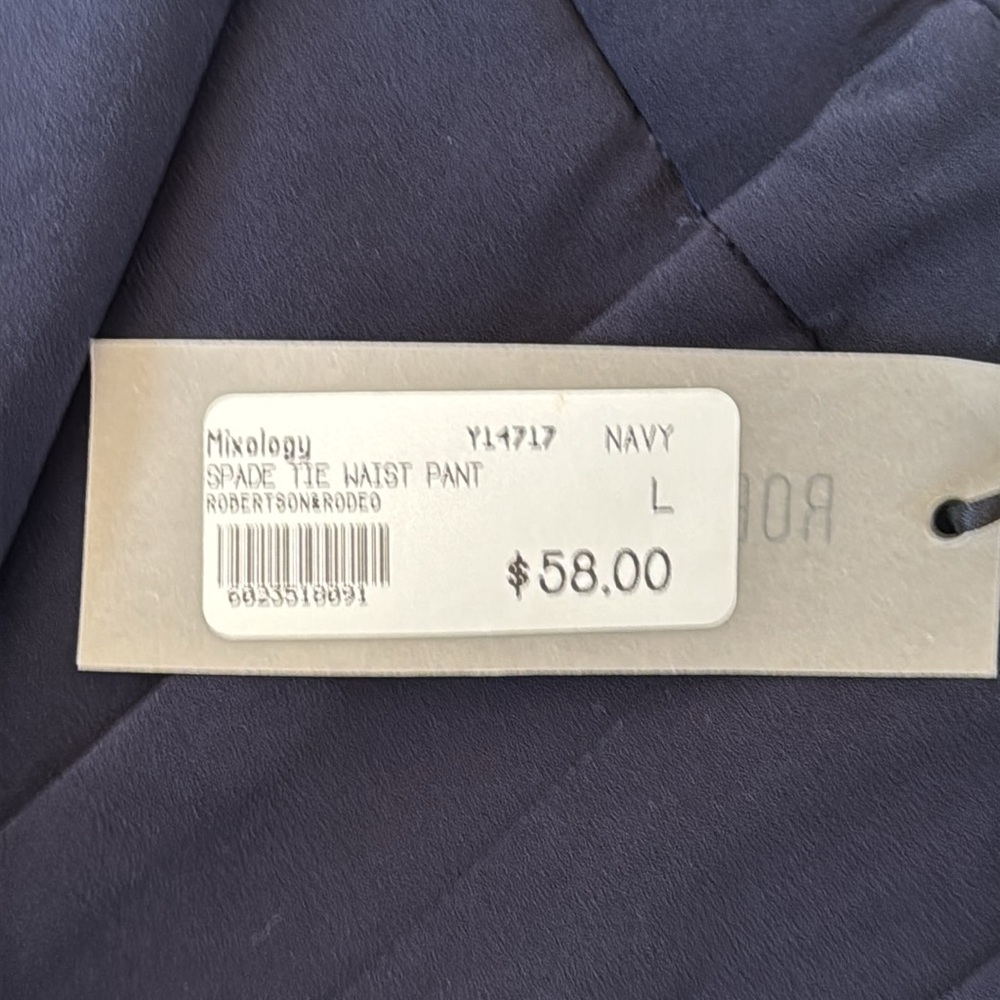 Navy Blue High Rise Trousers - Picture 4 of 8